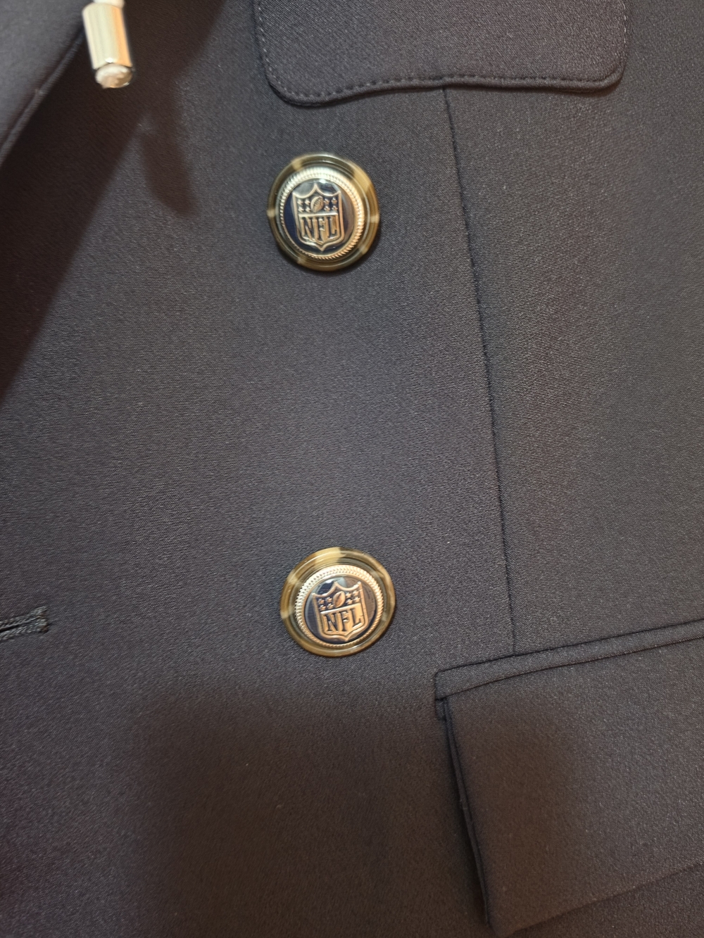Veronica Beard Navy Patriots Logo Blazer - Picture 5 of 6